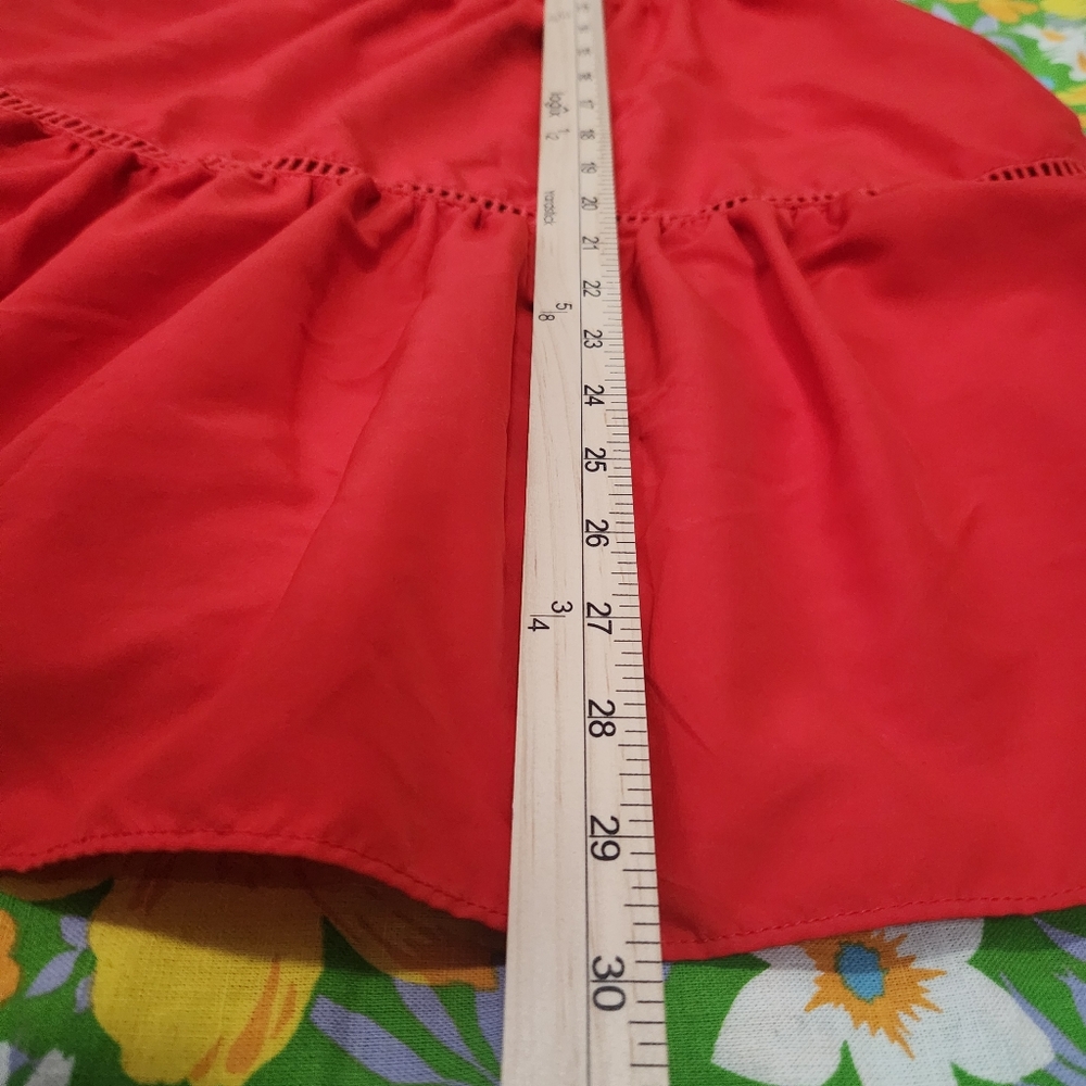 Buddy Basic Red Ruffle Dress - Picture 7 of 7